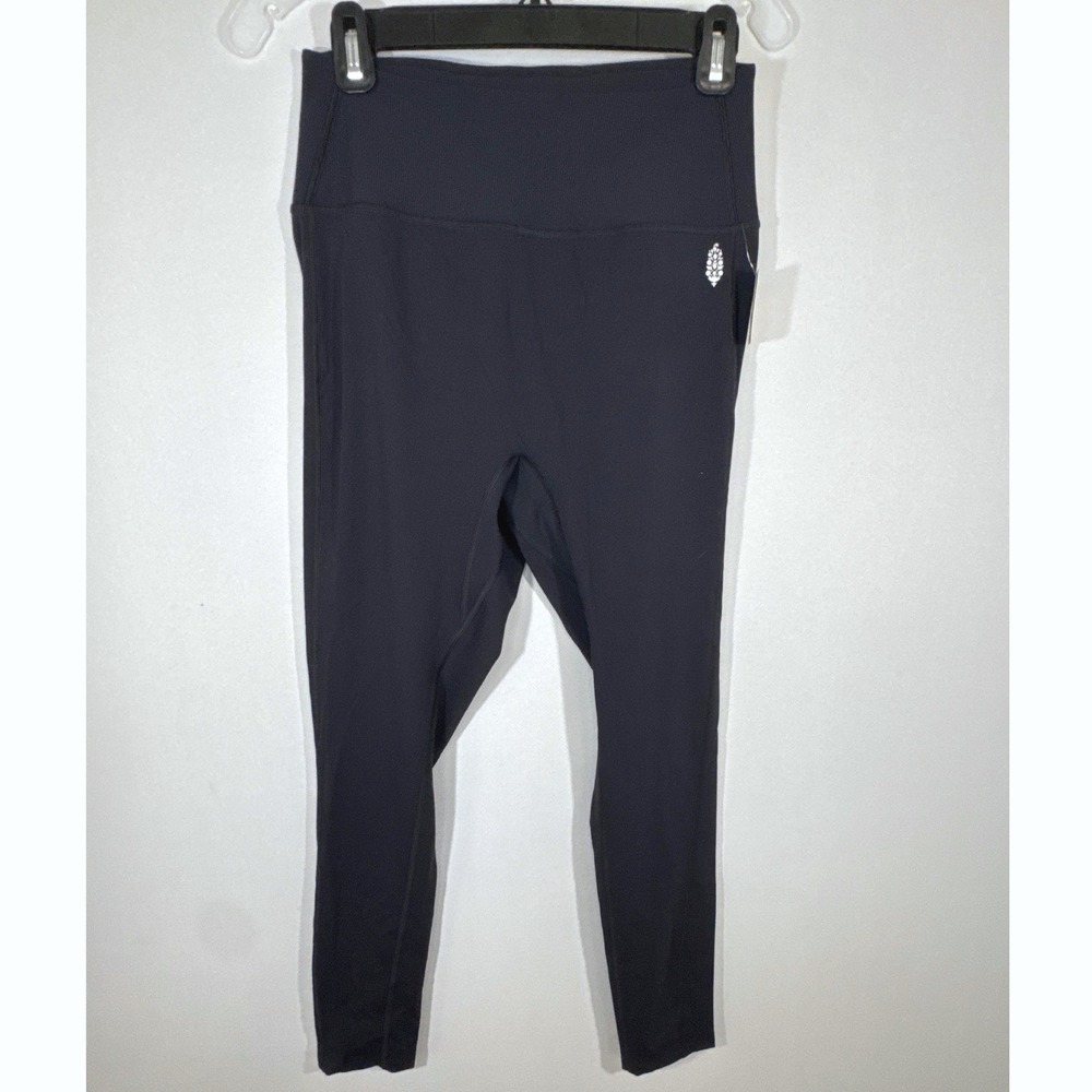 Free People Movement Black High-Rise Ruched Back Leggings Women Large NWT Sporty